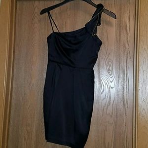 Black one shoulder dress